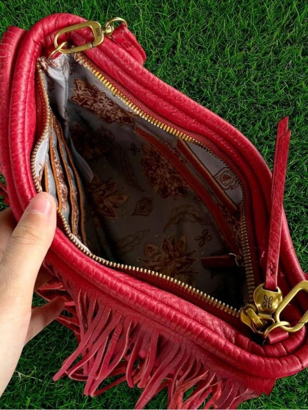 Red Fringe Crossbody Bag - Women - Picture 5 of 7